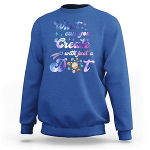 Dot Day Sweatshirt What Can You Create With Just A Dot Space Polka Dot TS02 Royal Blue Printyourwear