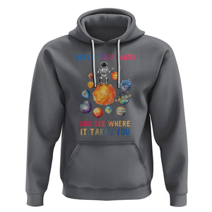 Dot Day Hoodie Polka Dot See Where It Takes You Astronaut Outer Space TS02 Charcoal Printyourwear