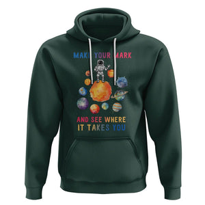 Dot Day Hoodie Polka Dot See Where It Takes You Astronaut Outer Space TS02 Dark Forest Green Printyourwear