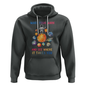 Dot Day Hoodie Polka Dot See Where It Takes You Astronaut Outer Space TS02 Dark Heather Printyourwear