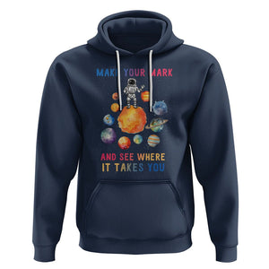 Dot Day Hoodie Polka Dot See Where It Takes You Astronaut Outer Space TS02 Navy Printyourwear