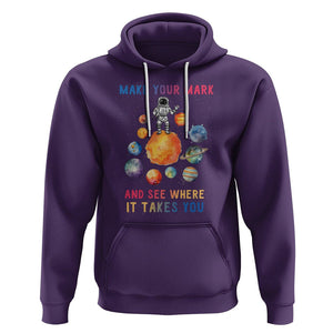 Dot Day Hoodie Polka Dot See Where It Takes You Astronaut Outer Space TS02 Purple Printyourwear