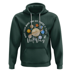 Dot Day Hoodie Polka Dot See Where It Takes You Universe Outer Space TS02 Dark Forest Green Printyourwear