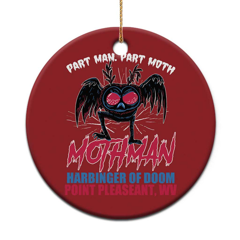 Funny Mothman Christmas Ornament Part Man Part Moth Harbinger Of Doom Point Pleasent WV TS02 Print Your Wear