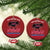 Funny Mothman Christmas Ornament Part Man Part Moth Harbinger Of Doom Point Pleasent WV TS02 Circle Red Print Your Wear