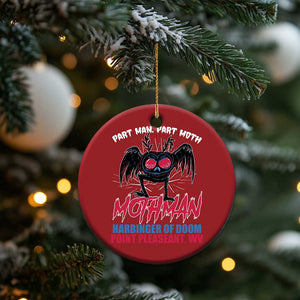 Funny Mothman Christmas Ornament Part Man Part Moth Harbinger Of Doom Point Pleasent WV TS02 Print Your Wear