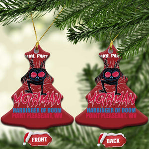 Funny Mothman Christmas Ornament Part Man Part Moth Harbinger Of Doom Point Pleasent WV TS02 Christmas Tree Red Print Your Wear