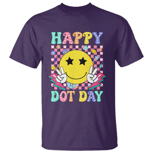 Happy Dot Day T Shirt Cute Smile Face Retro Groovy TS02 Purple Print Your Wear