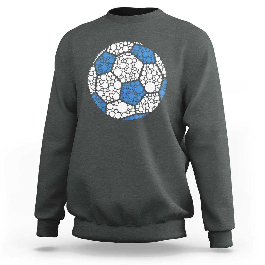 Happy Dot Day Sweatshirt Polka Dots Ball Soccer Lover TS02 Dark Heather Print Your Wear