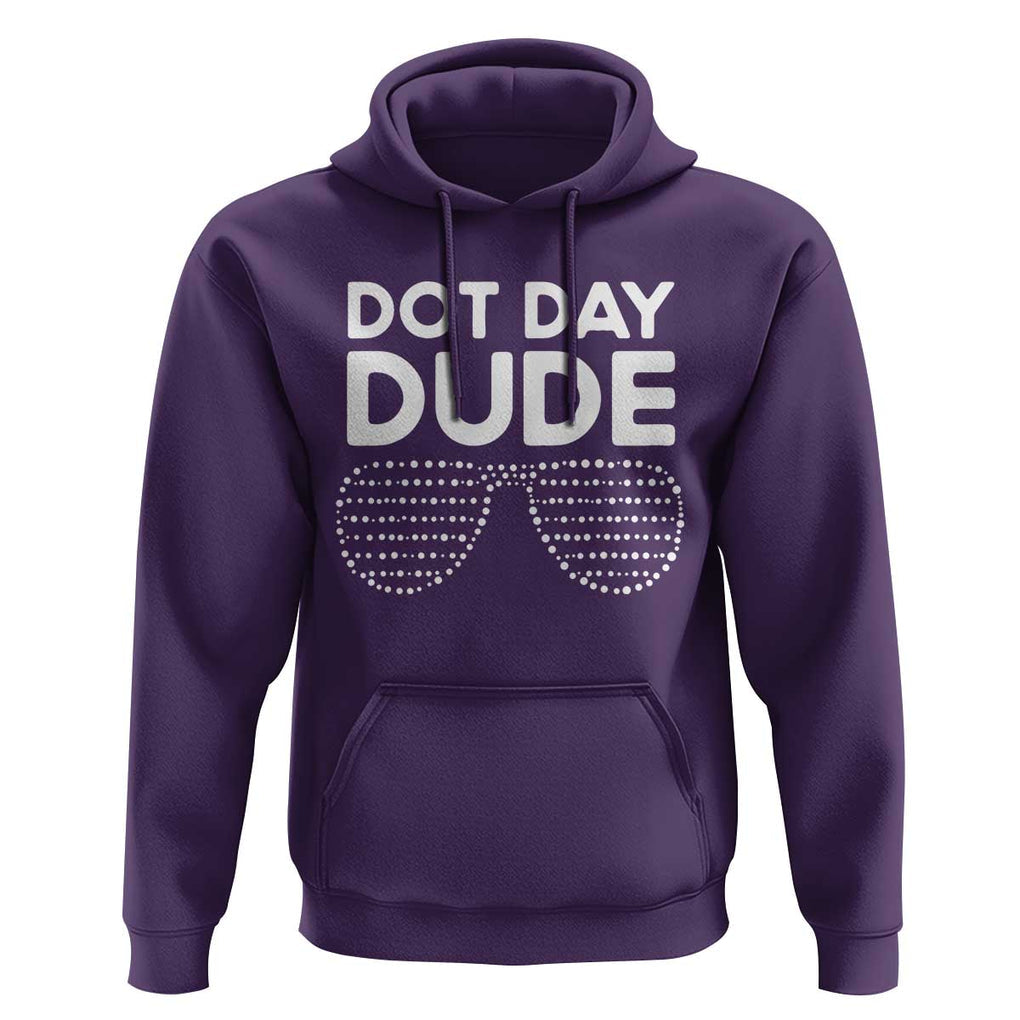 Dot Day Dude Hoodie Simple Cool Glasses Dots TS02 Purple Print Your Wear
