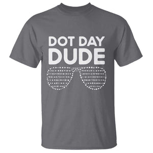 Dot Day Dude T Shirt Simple Cool Glasses Dots TS02 Charcoal Print Your Wear