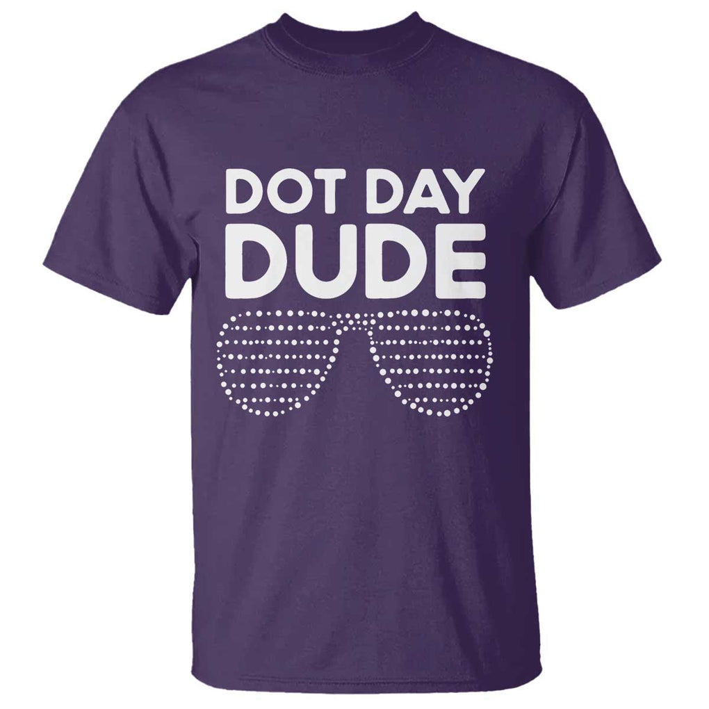 Dot Day Dude T Shirt Simple Cool Glasses Dots TS02 Purple Print Your Wear