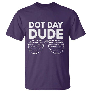 Dot Day Dude T Shirt Simple Cool Glasses Dots TS02 Purple Print Your Wear