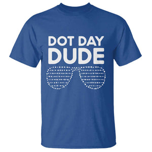 Dot Day Dude T Shirt Simple Cool Glasses Dots TS02 Royal Blue Print Your Wear