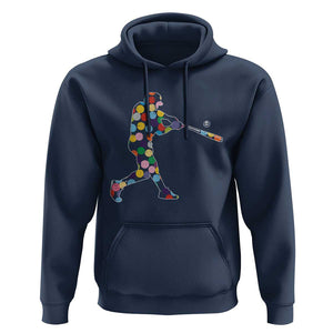 Happy Dot Day Hoodie Polka Dots Art Baseball Player TS02 Navy Print Your Wear