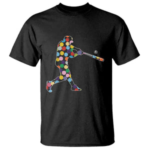 Happy Dot Day T Shirt Polka Dots Art Baseball Player TS02 Black Print Your Wear