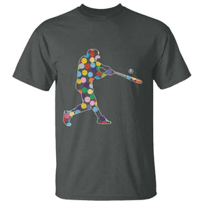 Happy Dot Day T Shirt Polka Dots Art Baseball Player TS02 Dark Heather Print Your Wear