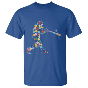 Happy Dot Day T Shirt Polka Dots Art Baseball Player TS02 Royal Blue Print Your Wear