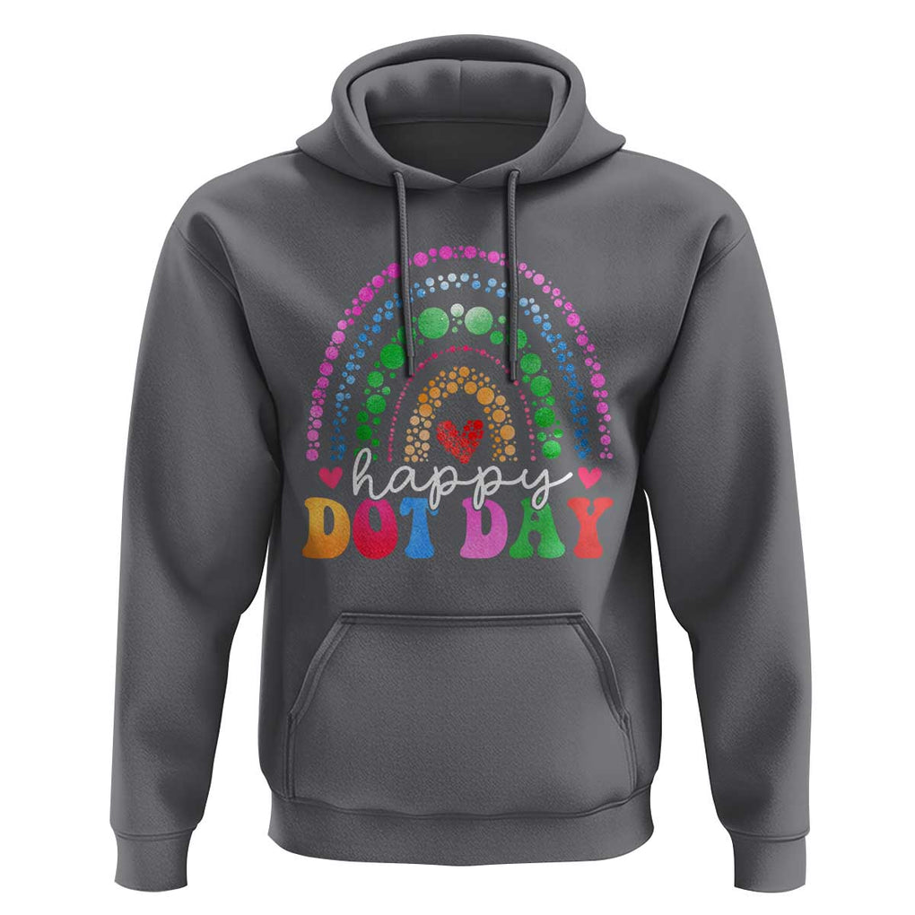 Happy Dot Day Hoodie Retro Rainbow TS02 Charcoal Print Your Wear