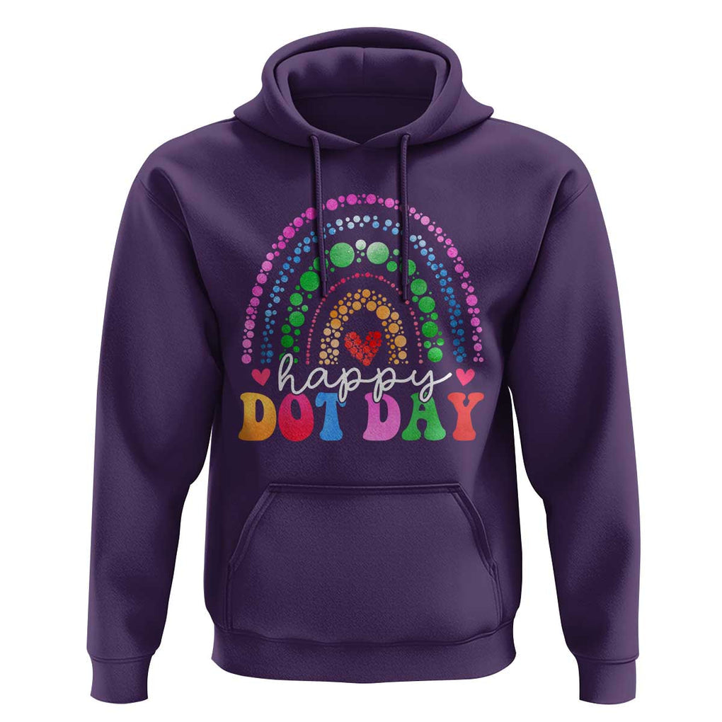 Happy Dot Day Hoodie Retro Rainbow TS02 Purple Print Your Wear