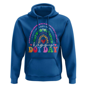Happy Dot Day Hoodie Retro Rainbow TS02 Royal Blue Print Your Wear