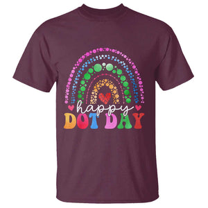 Happy Dot Day T Shirt Retro Rainbow TS02 Maroon Print Your Wear