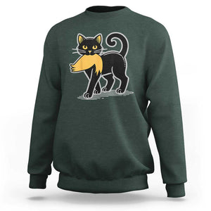 Cat Ladies For Kamala Sweatshirt Harris Donald Trump 2024 Sarcastic TS02 Dark Forest Green Print Your Wear