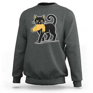 Cat Ladies For Kamala Sweatshirt Harris Donald Trump 2024 Sarcastic TS02 Dark Heather Print Your Wear