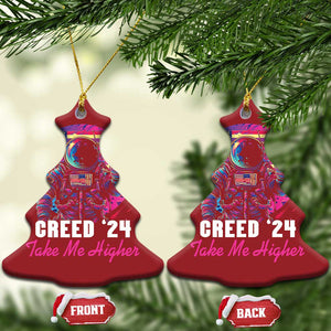 Creed '24 Take Me Higher Christmas Ornament American Astronaut Election 2024 TS02 Christmas Tree Red Print Your Wear