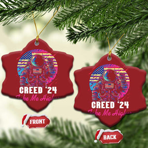 Creed '24 Take Me Higher Christmas Ornament American Astronaut Election 2024 TS02 Snow Flake Red Print Your Wear