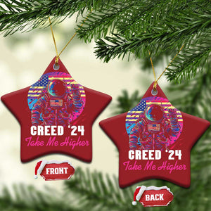 Creed '24 Take Me Higher Christmas Ornament American Astronaut Election 2024 TS02 Star Red Print Your Wear