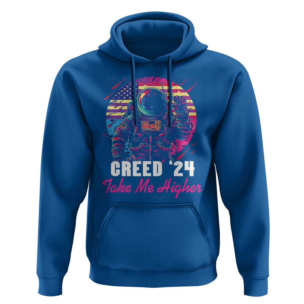Creed '24 Take Me Higher Hoodie American Astronaut Election 2024 TS02 Royal Blue Print Your Wear