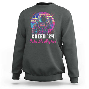 Creed '24 Take Me Higher Sweatshirt American Astronaut Election 2024 TS02 Dark Heather Print Your Wear