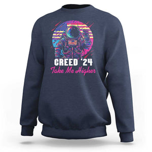 Creed '24 Take Me Higher Sweatshirt American Astronaut Election 2024 TS02 Navy Print Your Wear