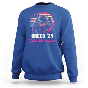 Creed '24 Take Me Higher Sweatshirt American Astronaut Election 2024 TS02 Royal Blue Print Your Wear