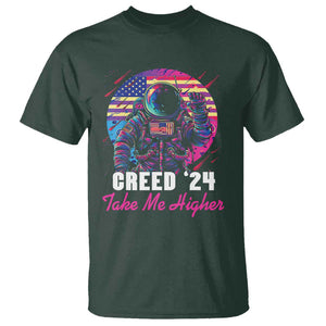 Creed '24 Take Me Higher T Shirt American Astronaut Election 2024 TS02 Dark Forest Green Print Your Wear