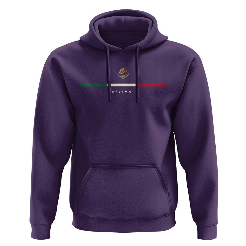 Mexico Pride Hoodie Mexican Flag Independence Day Hispanic Heritage Minimalism TS02 Purple Print Your Wear