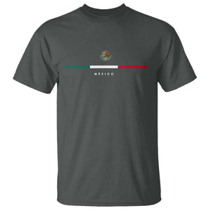 Mexico Pride T Shirt Mexican Flag Independence Day Hispanic Heritage Minimalism TS02 Dark Heather Print Your Wear