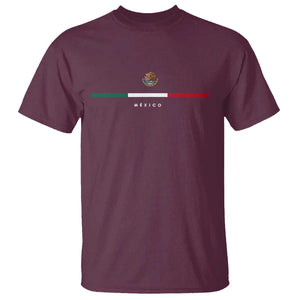 Mexico Pride T Shirt Mexican Flag Independence Day Hispanic Heritage Minimalism TS02 Maroon Print Your Wear