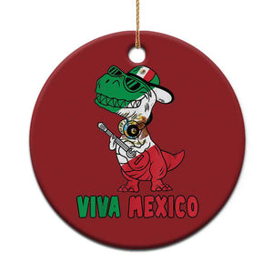 Viva Mexico Christmas Ornament Funny Mexican Dance Dinosaur Hispanic Heritage TS02 Print Your Wear