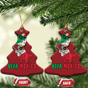 Viva Mexico Christmas Ornament Funny Mexican Dance Dinosaur Hispanic Heritage TS02 Christmas Tree Red Print Your Wear