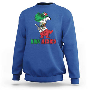 Viva Mexico Sweatshirt Funny Mexican Dance Dinosaur Hispanic Heritage TS02 Royal Blue Print Your Wear