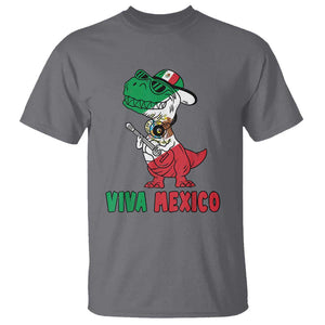 Viva Mexico T Shirt Funny Mexican Dance Dinosaur Hispanic Heritage TS02 Charcoal Print Your Wear