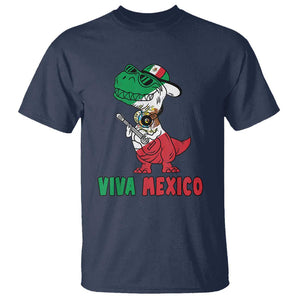 Viva Mexico T Shirt Funny Mexican Dance Dinosaur Hispanic Heritage TS02 Navy Print Your Wear