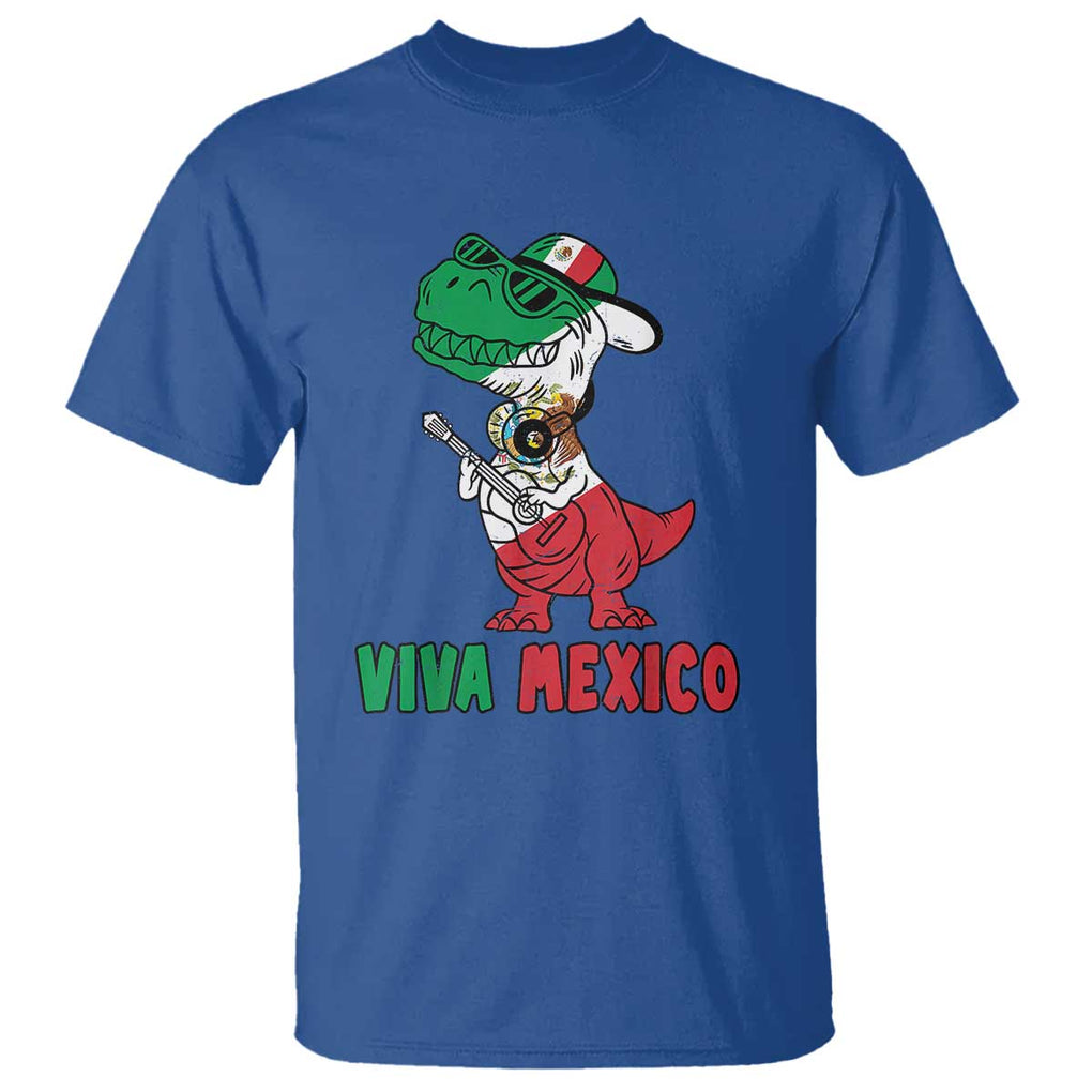 Viva Mexico T Shirt Funny Mexican Dance Dinosaur Hispanic Heritage TS02 Royal Blue Print Your Wear