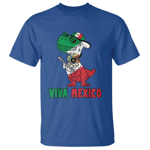 Viva Mexico T Shirt Funny Mexican Dance Dinosaur Hispanic Heritage TS02 Royal Blue Print Your Wear