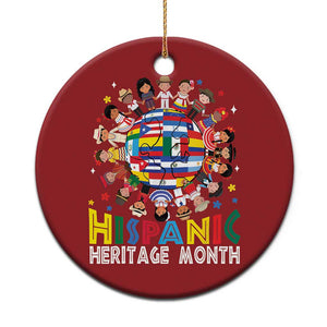 Hispanic Heritage Month Christmas Ornament Herencia Hispana Celebration Hispanic Americans TS02 Print Your Wear