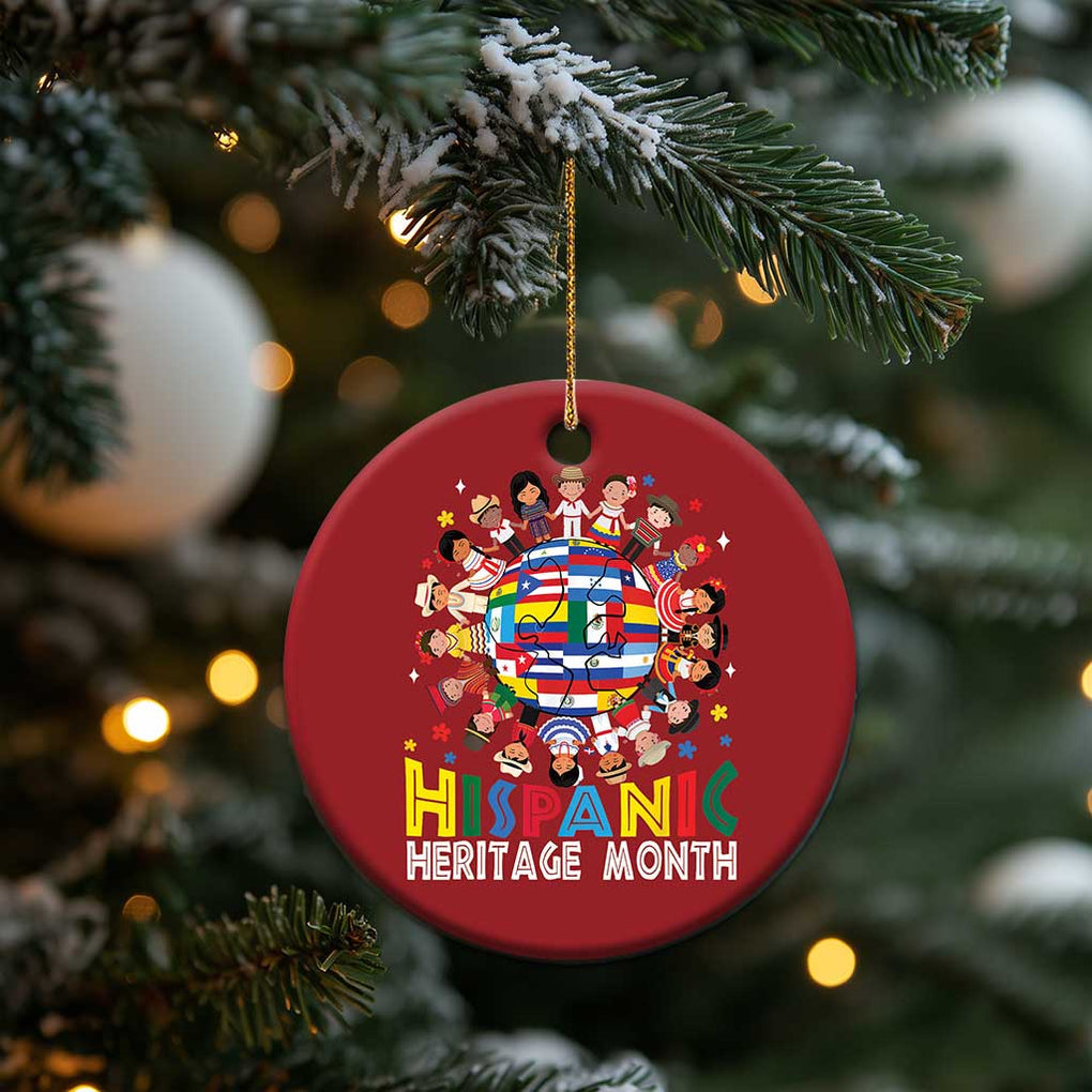 Hispanic Heritage Month Christmas Ornament Herencia Hispana Celebration Hispanic Americans TS02 Print Your Wear