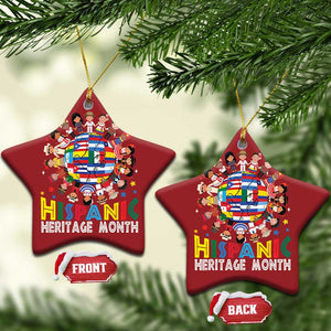 Hispanic Heritage Month Christmas Ornament Herencia Hispana Celebration Hispanic Americans TS02 Star Red Print Your Wear