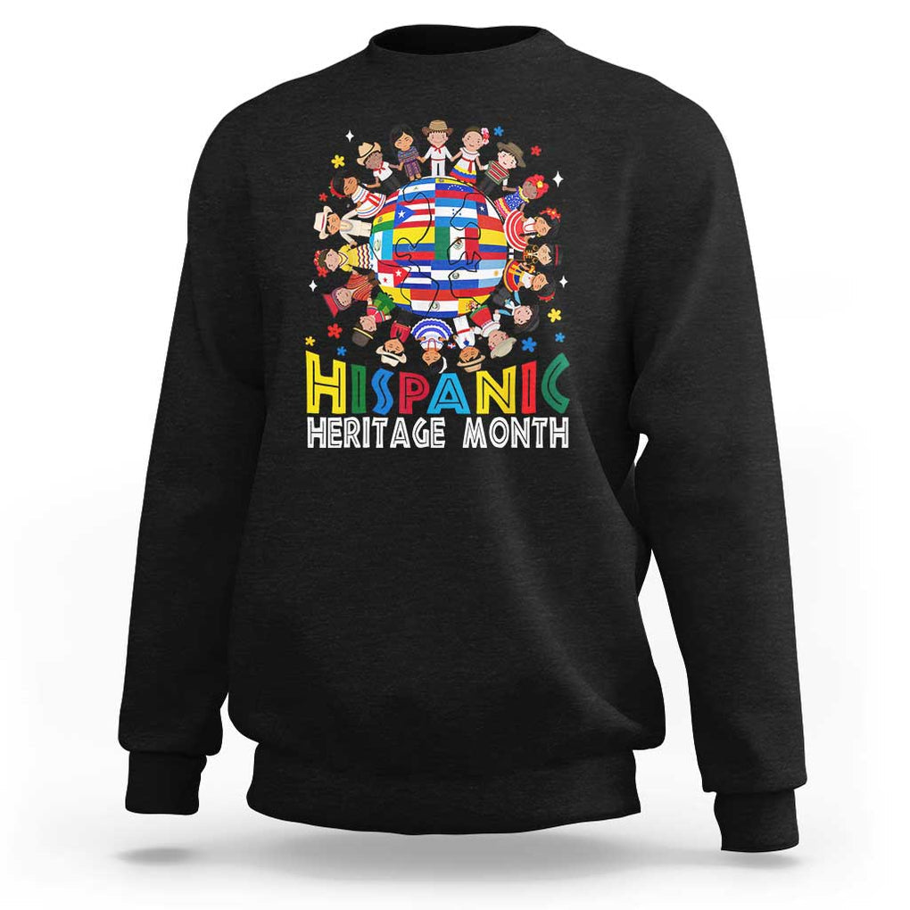 Hispanic Heritage Month Sweatshirt Herencia Hispana Celebration Hispanic Americans TS02 Black Print Your Wear